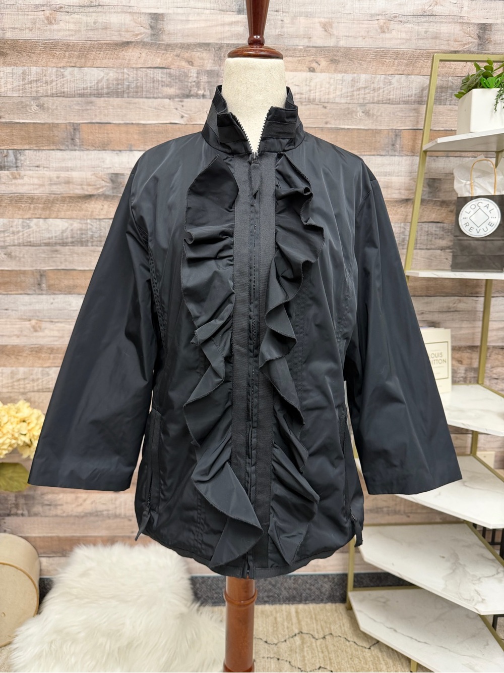 NWT Zenergy By Chico’s Black Polyester Jacket L